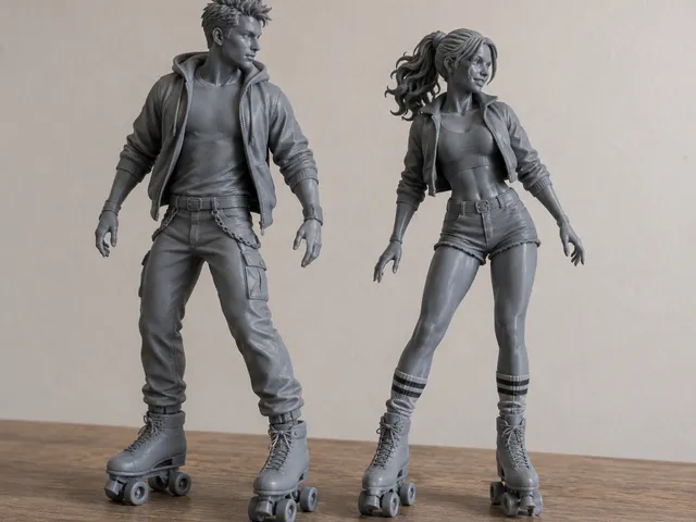 Rollerskate Couple/Paar