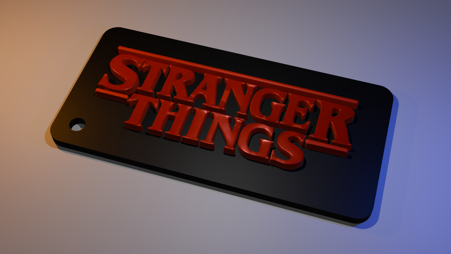 Stranger Things Logo keychain