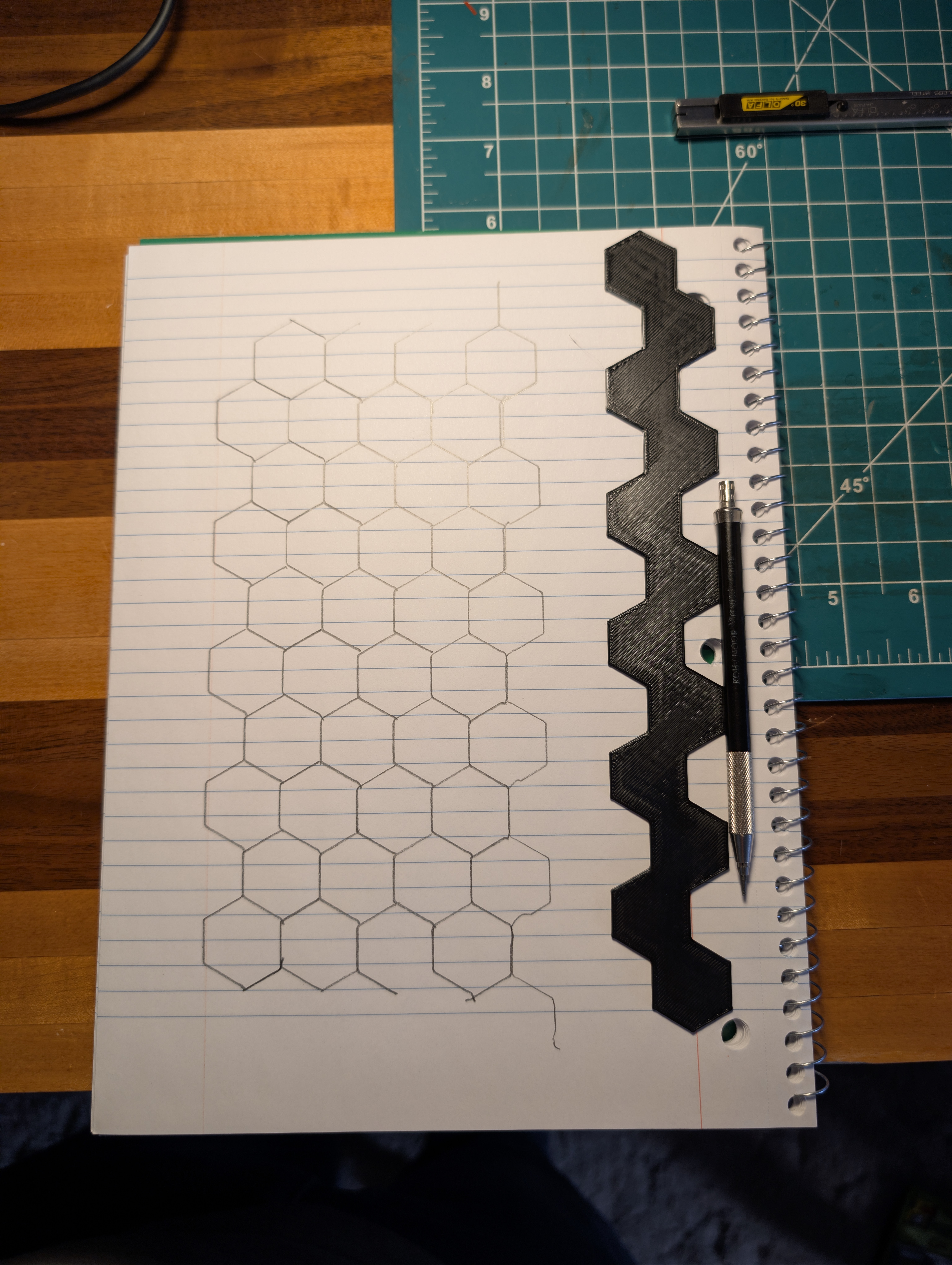 HEX grid Stencil for TTRPG Maps