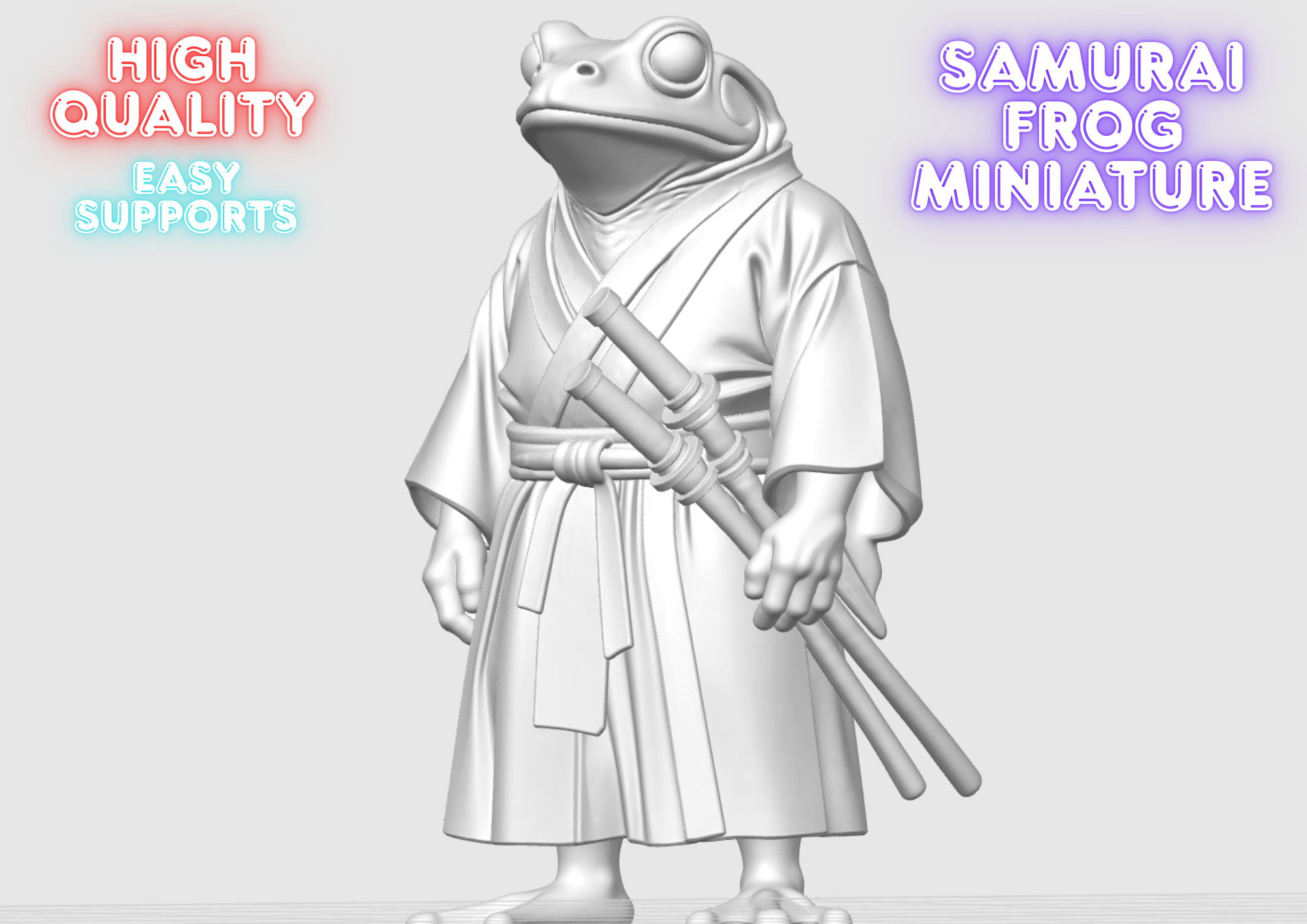 Samurai Frog Miniature