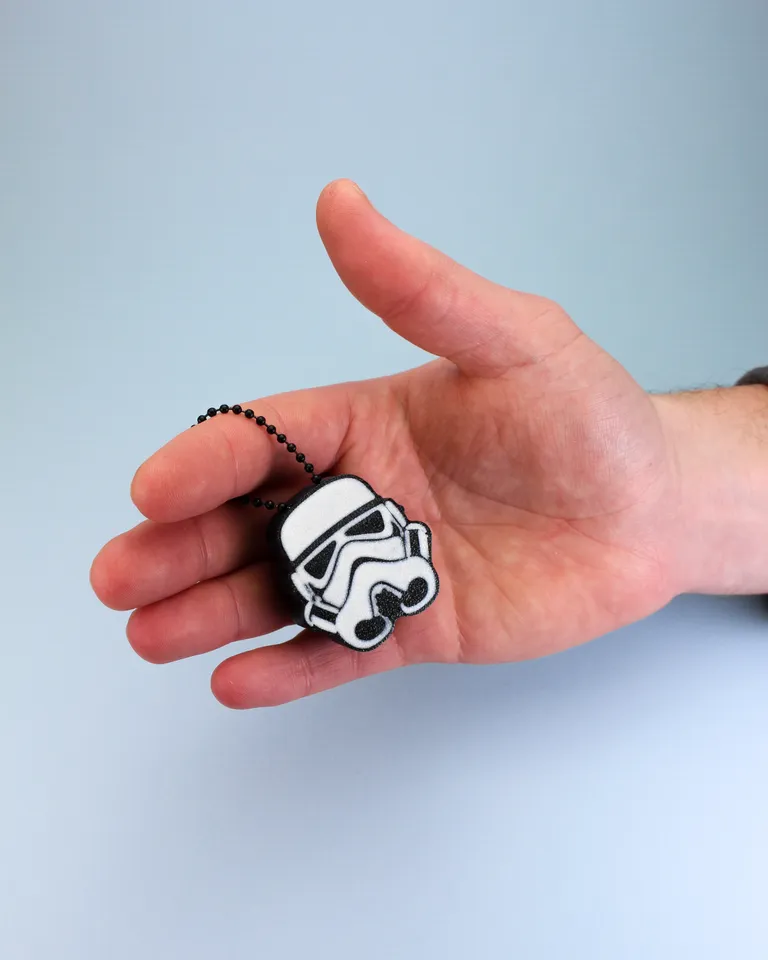 Stormtrooper Helmet Fidget Clicker - Keychain by Clickify 3D