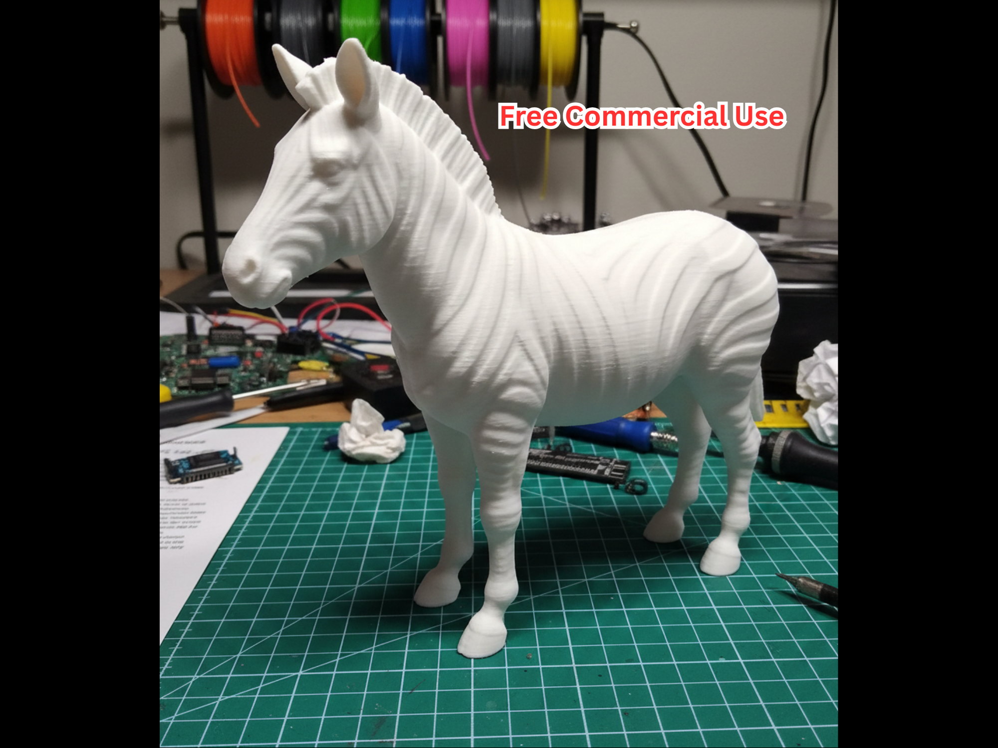 Semi-Realistic Zebra Statue
