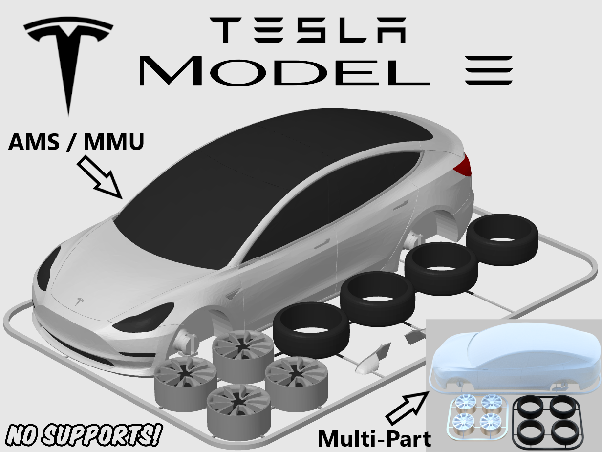 Tesla Model 3 Kit Card (1:24 scale)