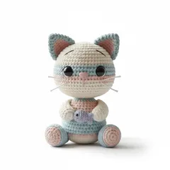 Knitted Cat - gehäkelte süße Katze