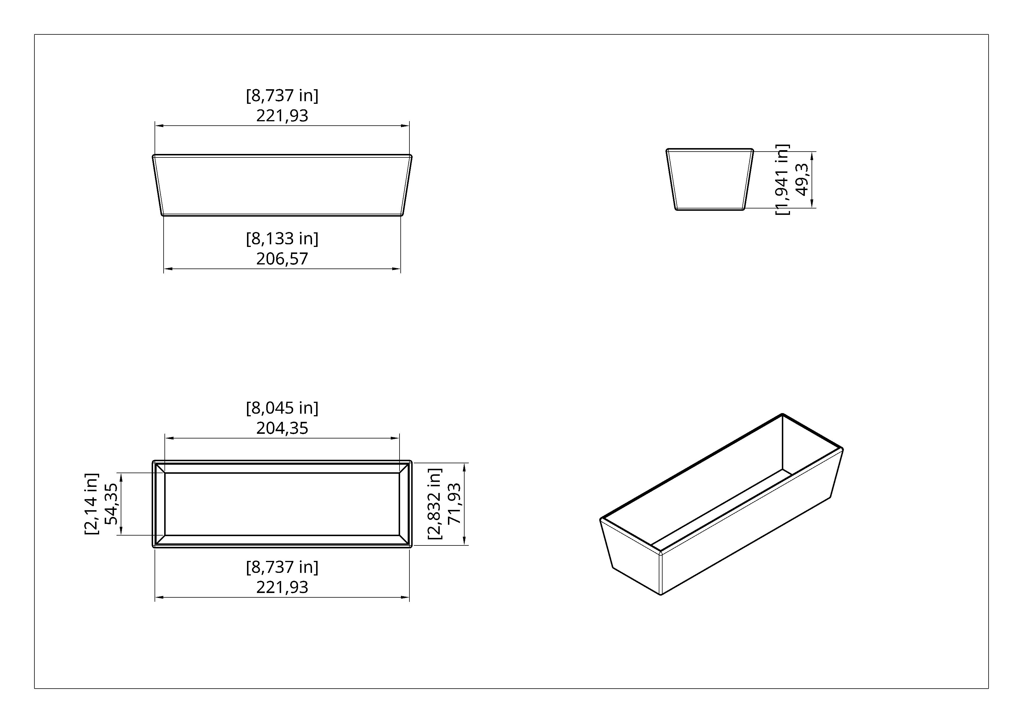 Long Tapered Container — miniatura 4