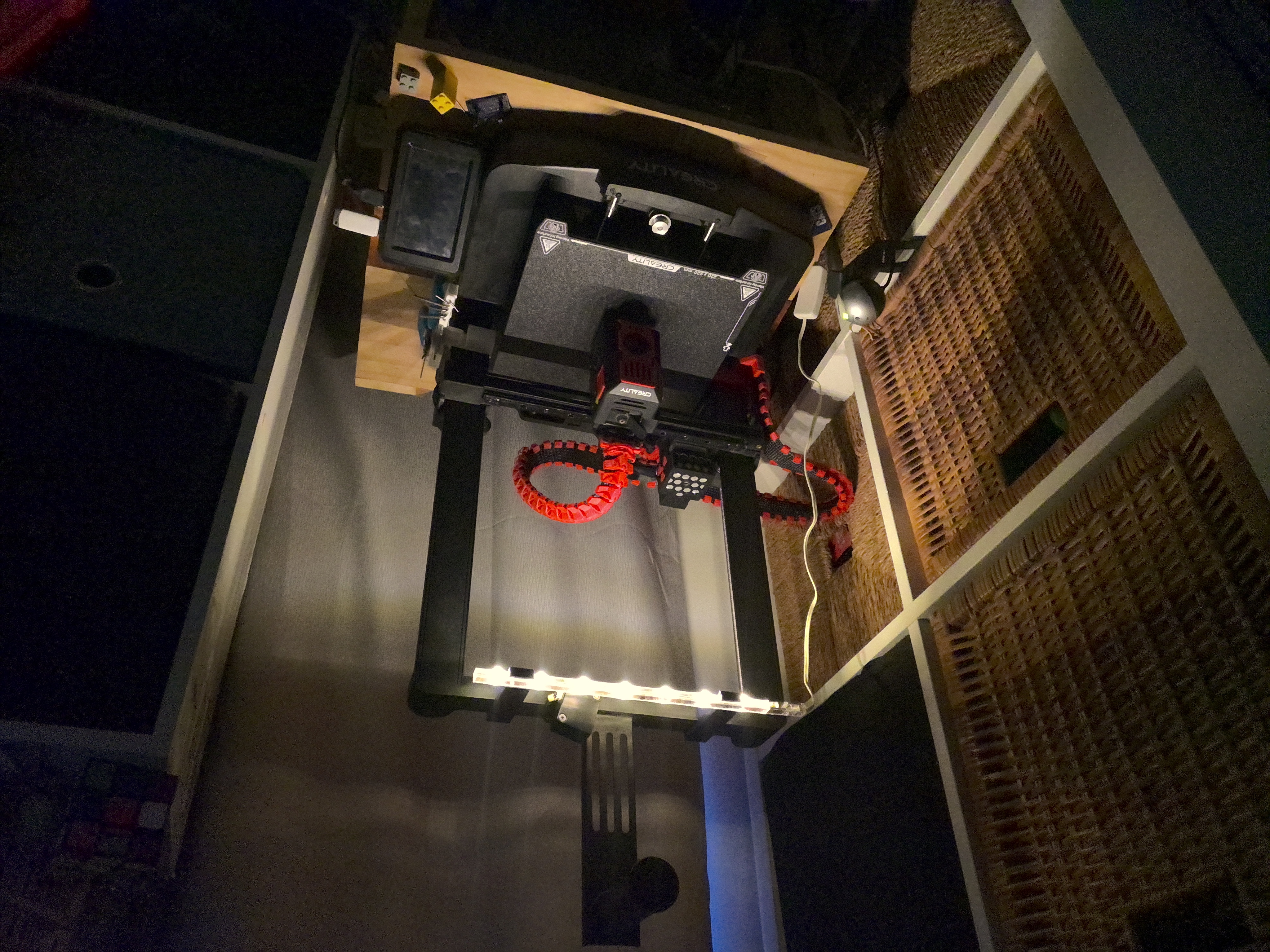 Snap-on IKEA LEDBERG holder/light bar for Ender 3 V3 KE/SE (No Supports!)