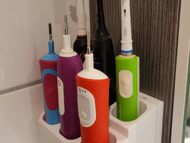 3x and 6x wall mount electric toothbrush holder