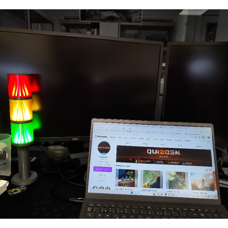 Stack Light: 3-lamp status tower for printers by Quizcen | Download ...