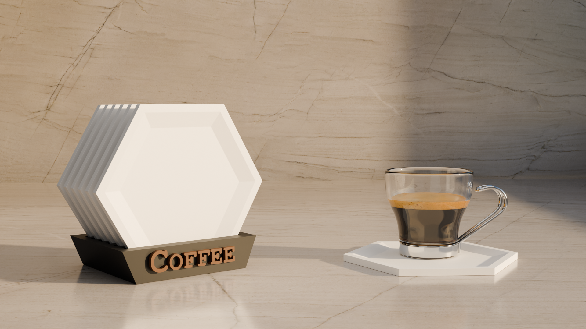Miniatura 2 do modelo 3D coffee coaster