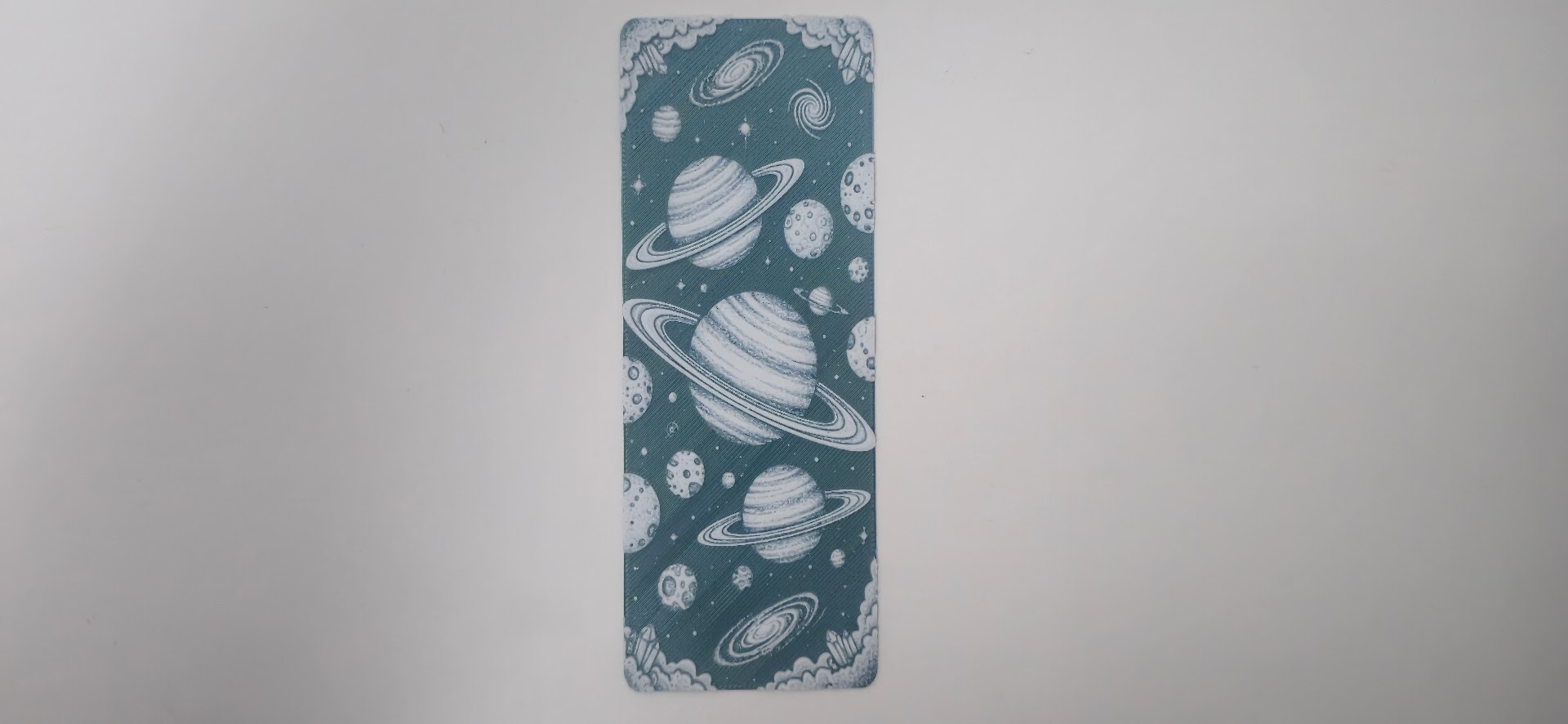 Many Ringed Planets Space Bookmark