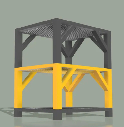 stackable Hex shoe rack with optional tray