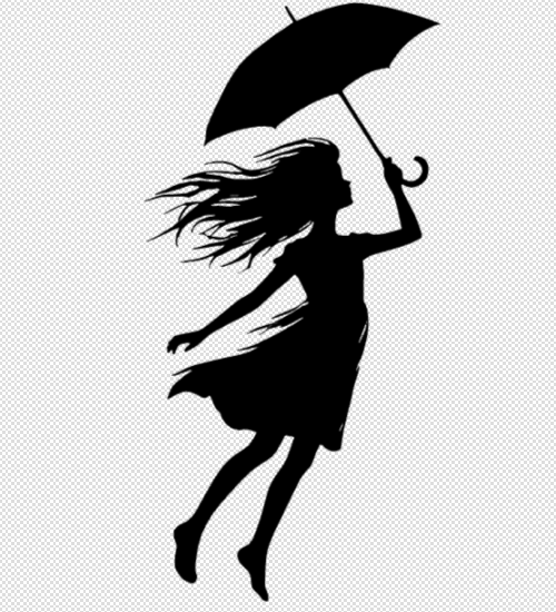 Girl with an umbrella 2d