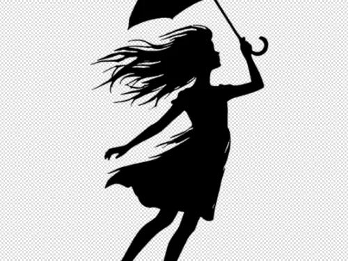Girl with an umbrella 2d