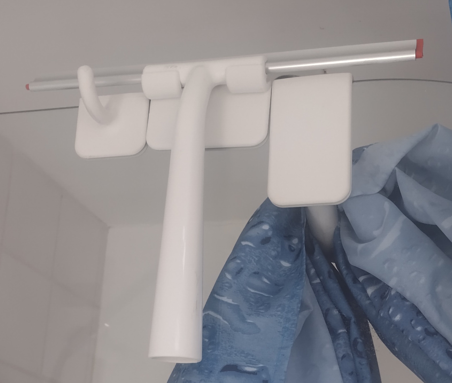 Shower glass hook and squeegee holder