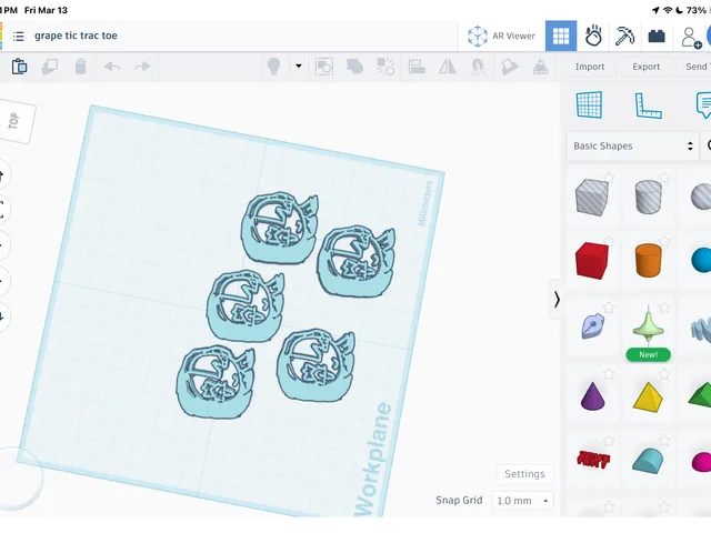 Grape tic tac toe shadow milk cookie crk 3d print