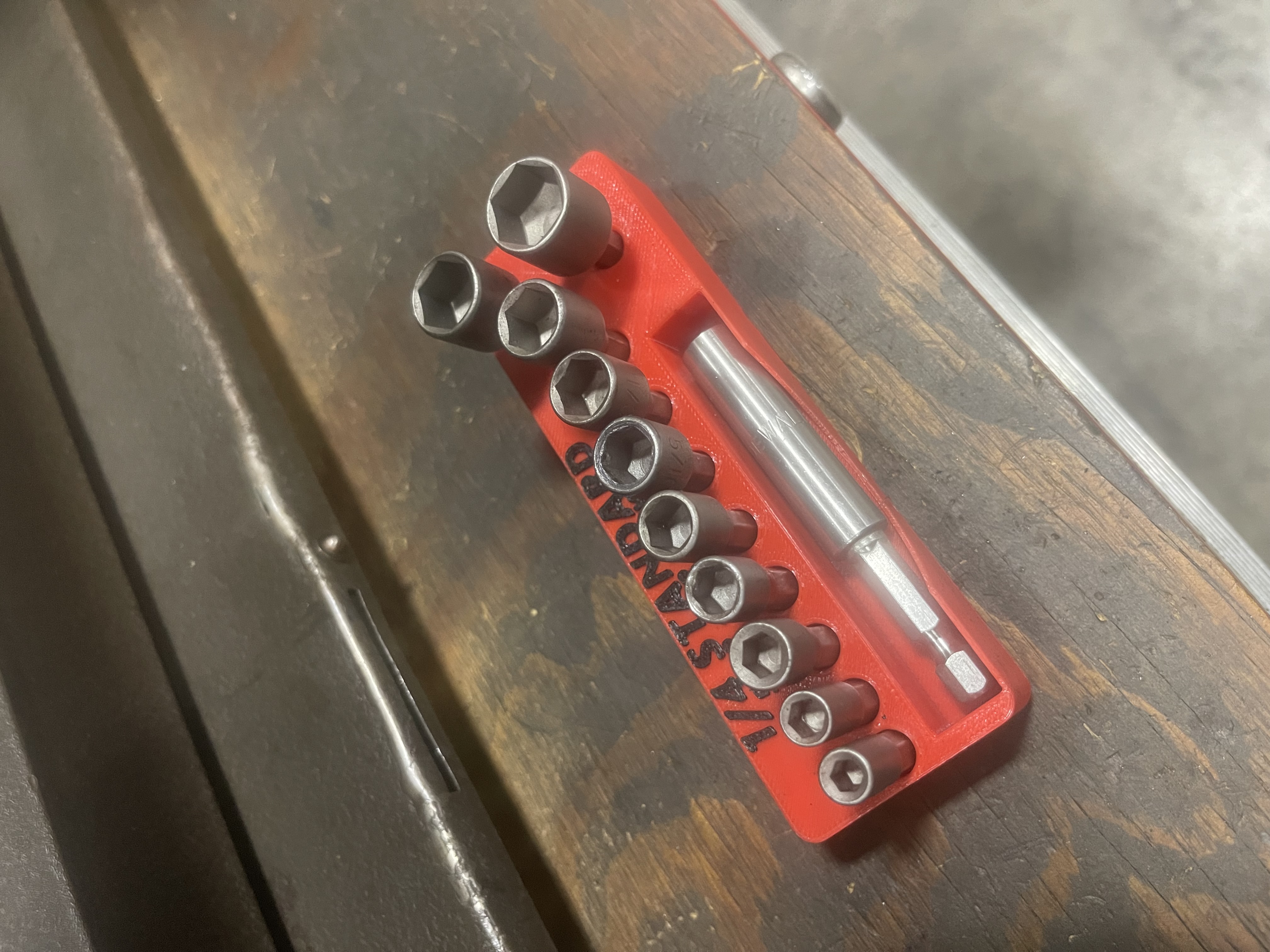 Miniatura 2 do modelo 3D GRIDFINITY 1/4 INCH HEX SOCKET ORGANIZER