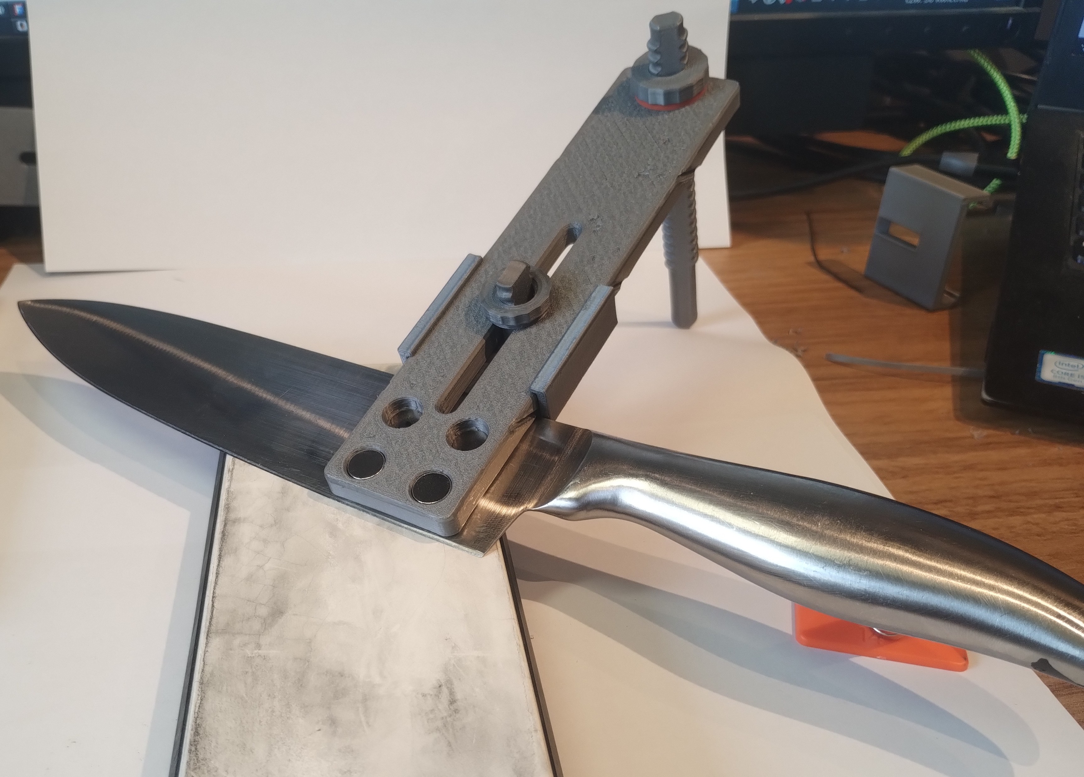 Sharpening training wheels. Knife sharpening tool - compact fixed angle system for any stone — miniatura 5
