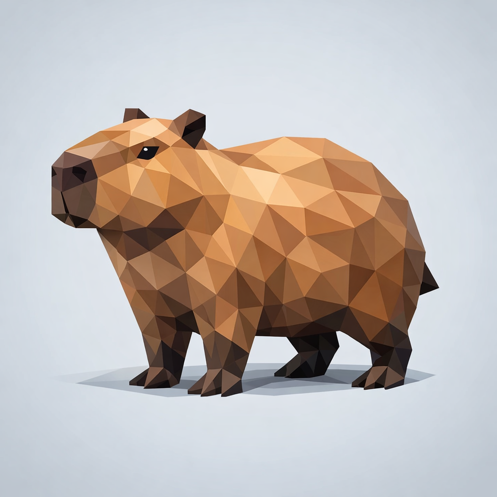 Low poly capibara