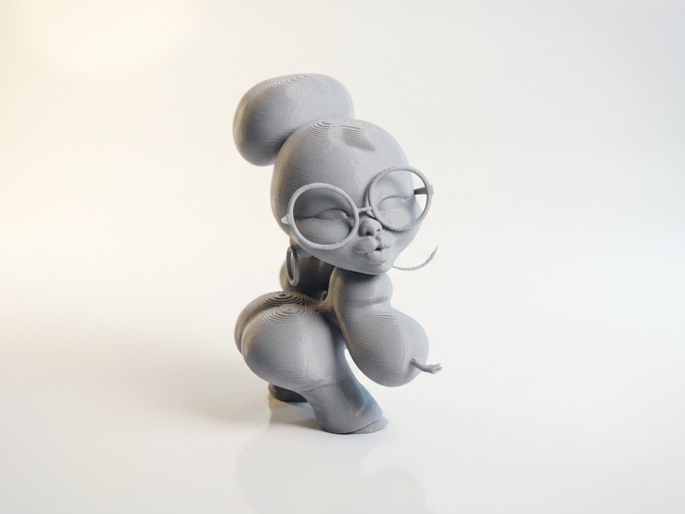 Thick Lady Figurine Female Character 3D Printable