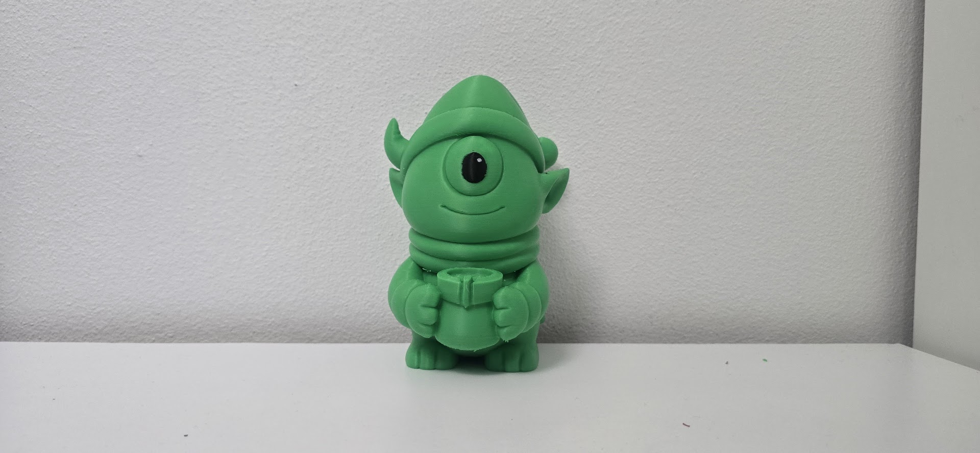 Cute Green Cyclops Monster Desk Figure