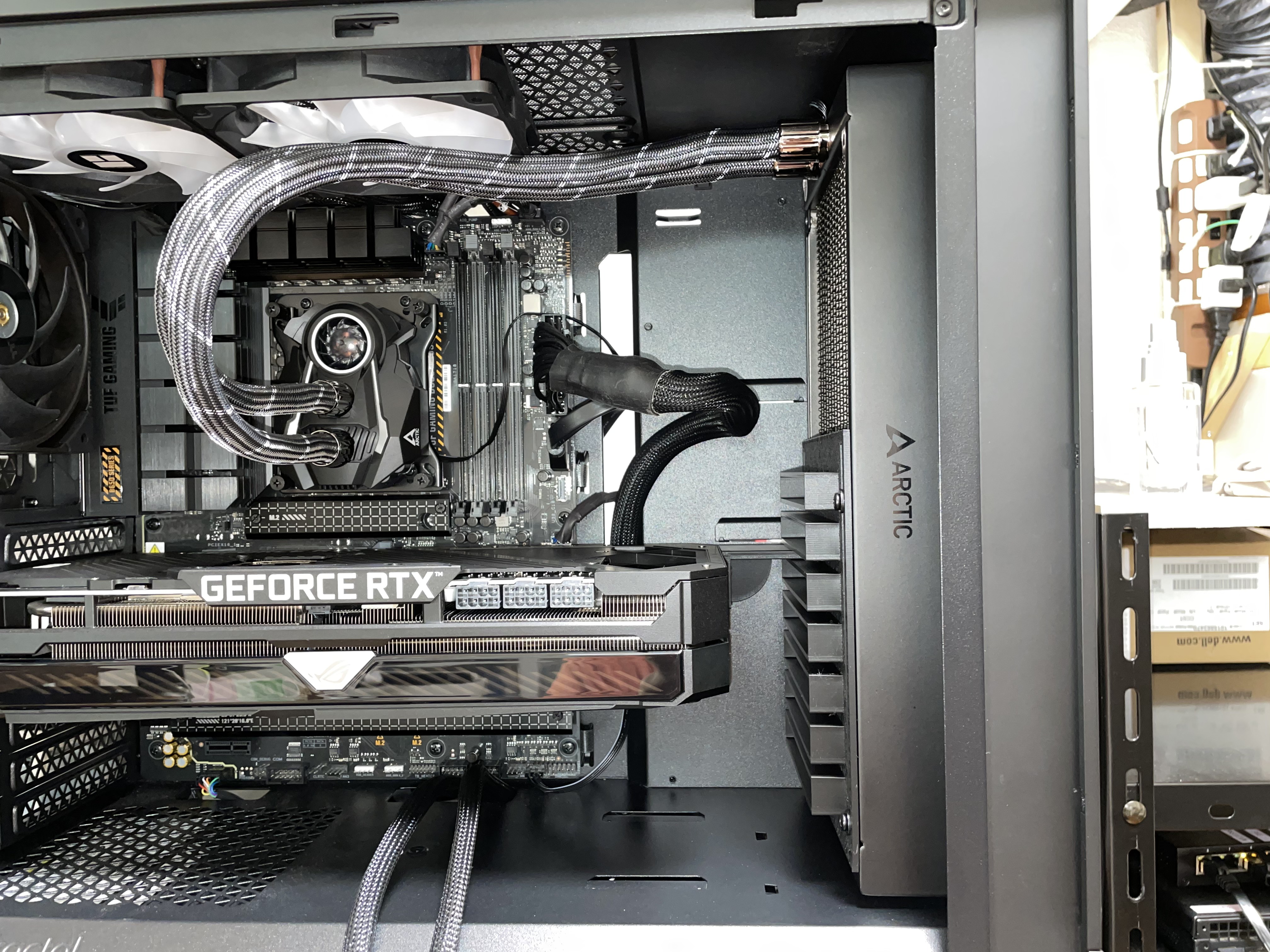 GPU support rails, for Arctic Liquid Freezer II 280