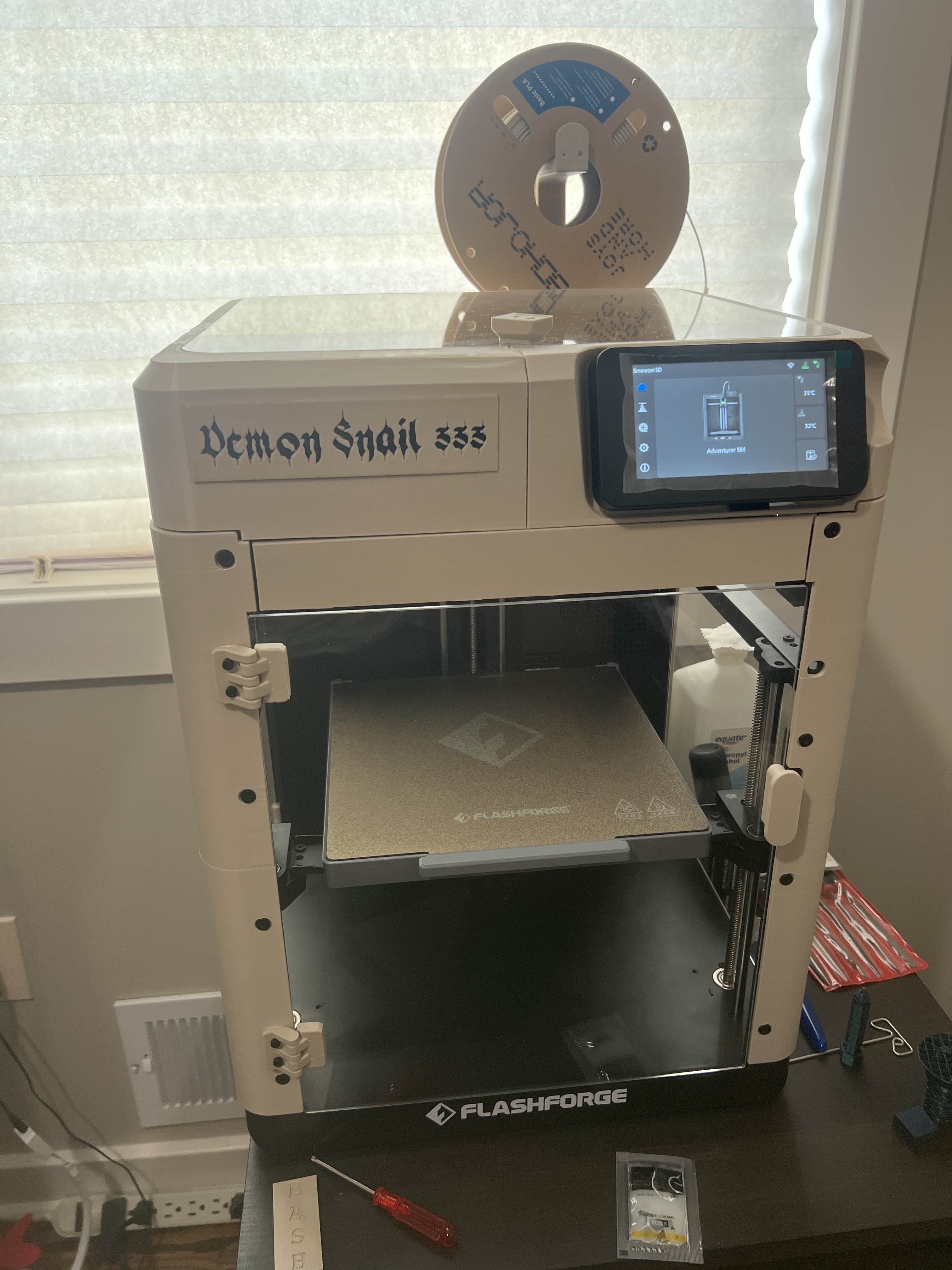 Customizable Name Plate for Flashforge AD5M Enclosure Kit Front Panel