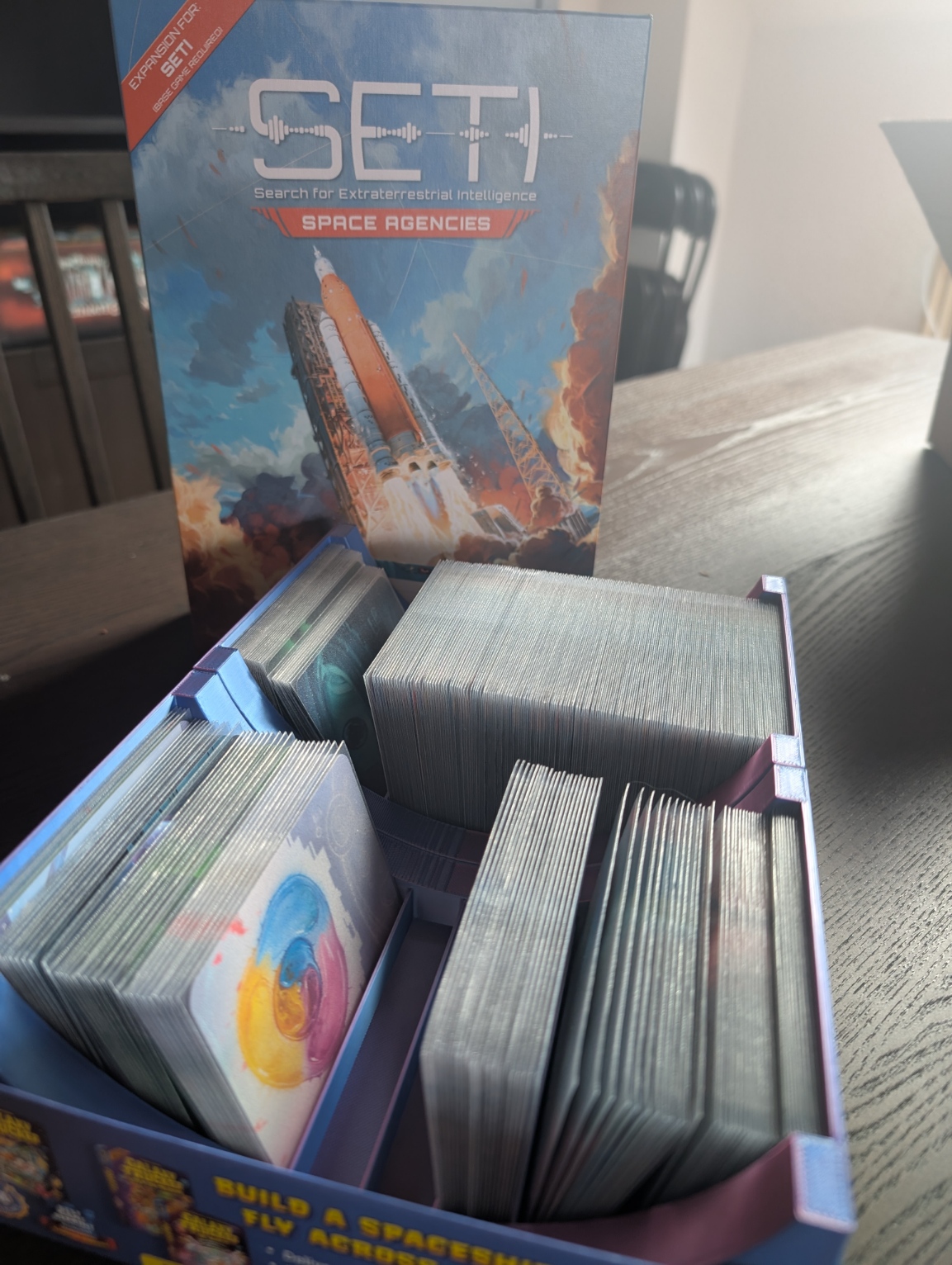 SETI insert for cards in expension box