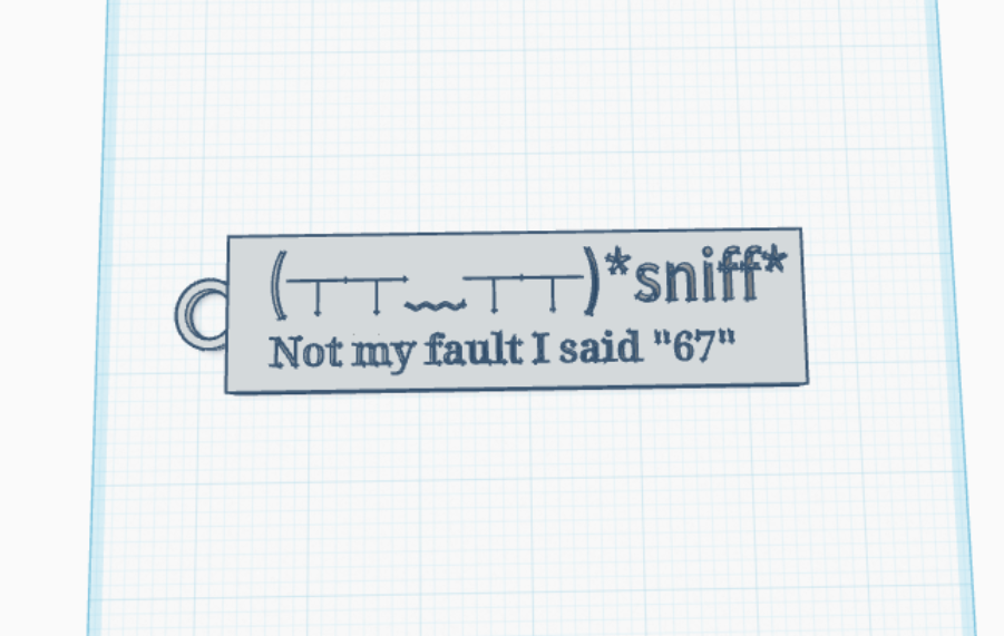 67 funny keychain