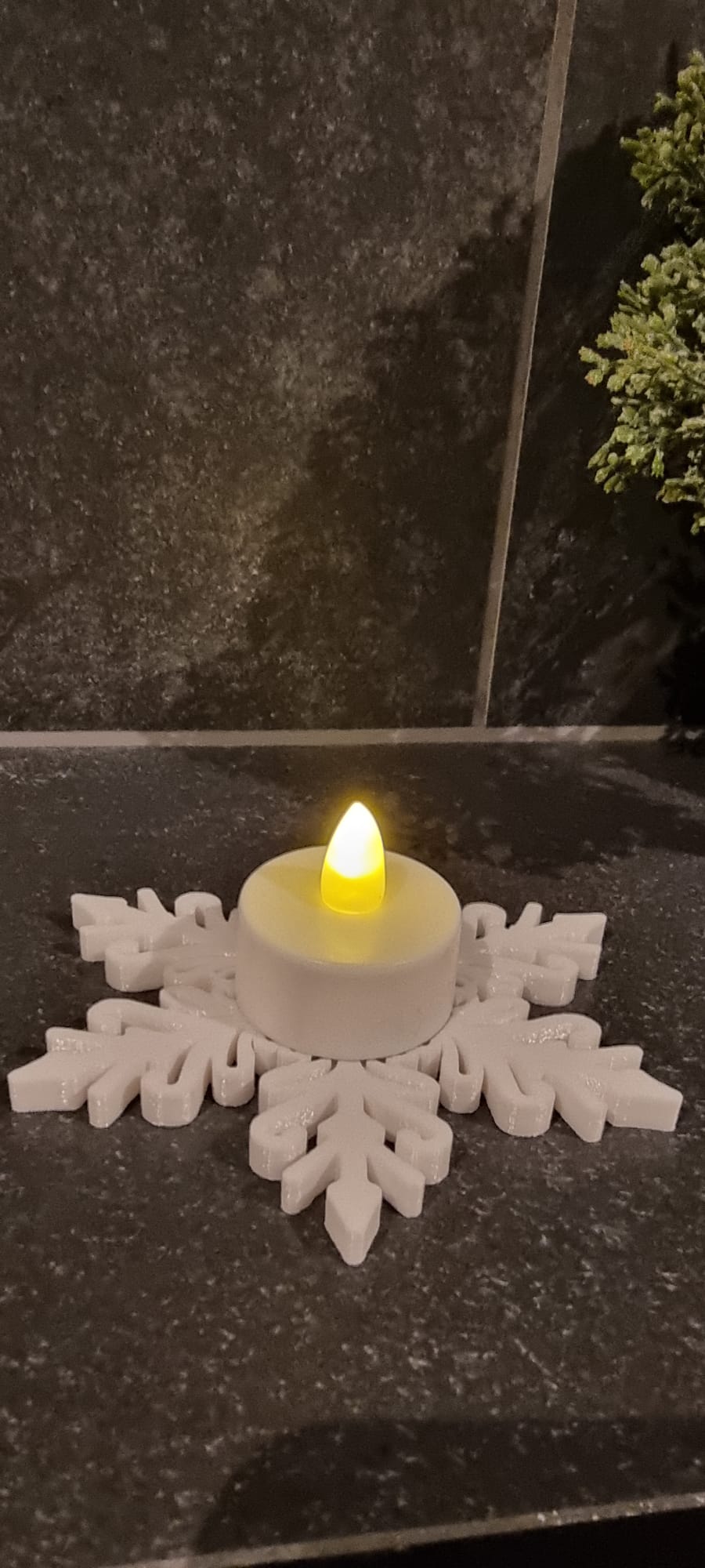 Miniatura 4 do modelo 3D Snowflake Tealight decor