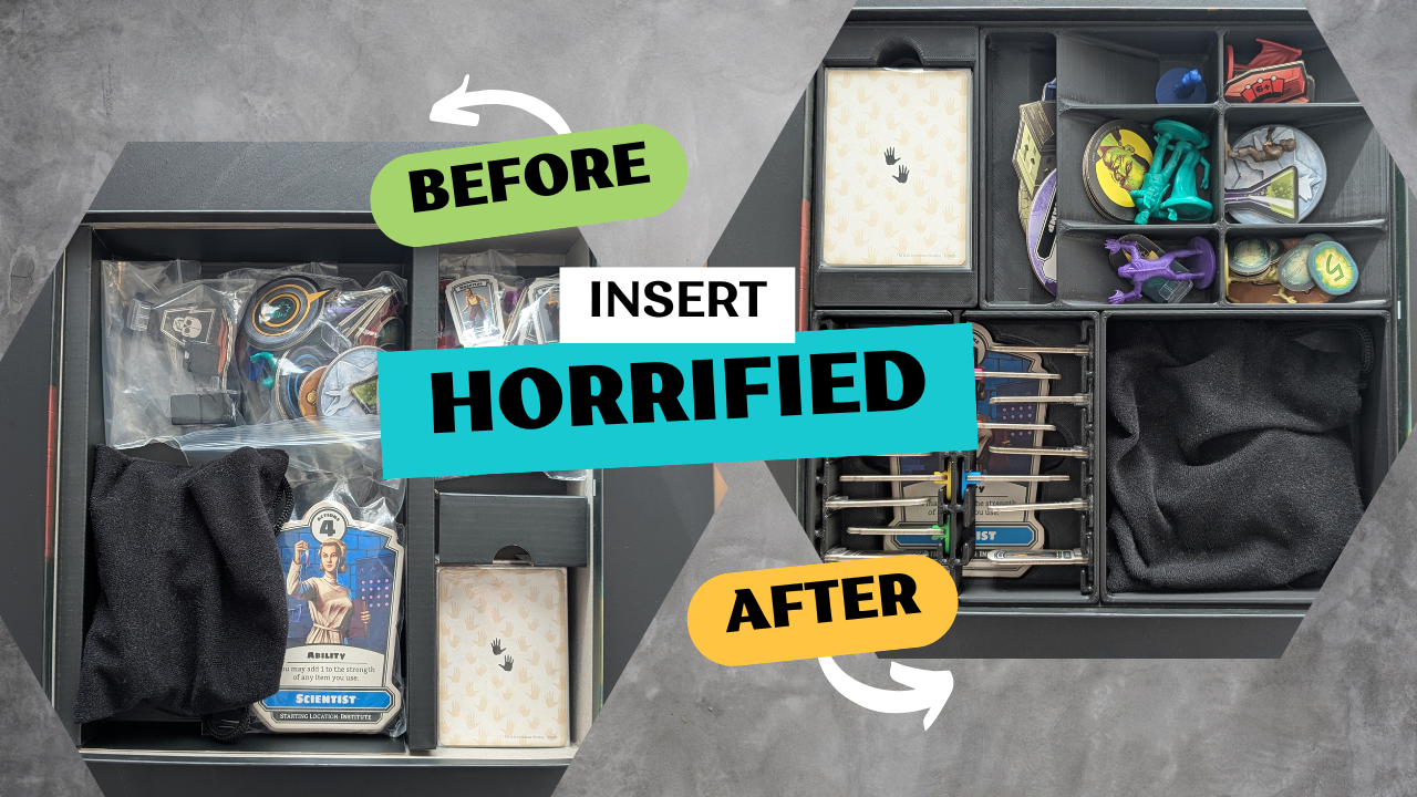 Horrified Board Game Organizer / Insert