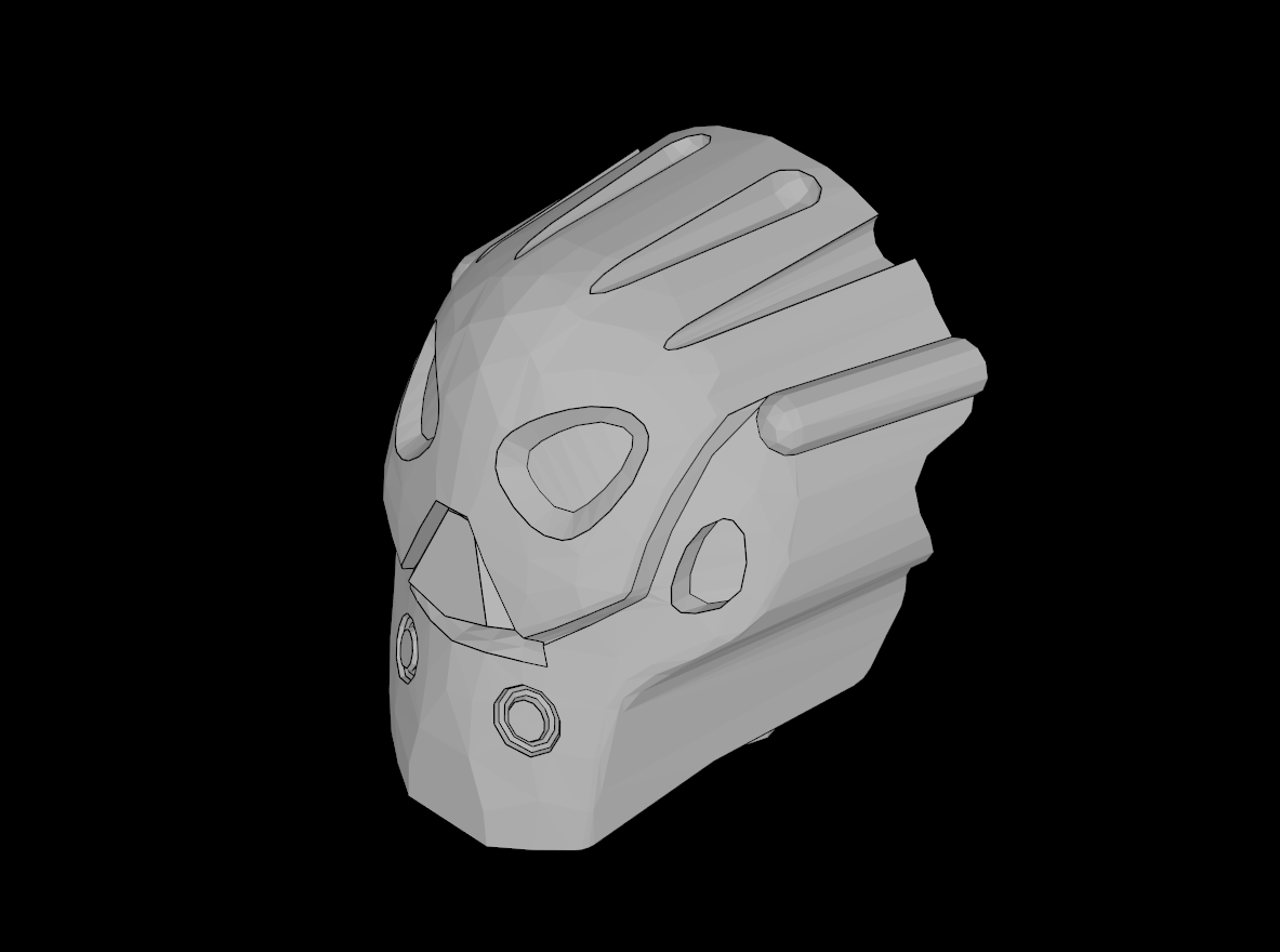 Lego Compatible (53590.dat) Minifig Head Modified Bionicle Inika Toa Jaller