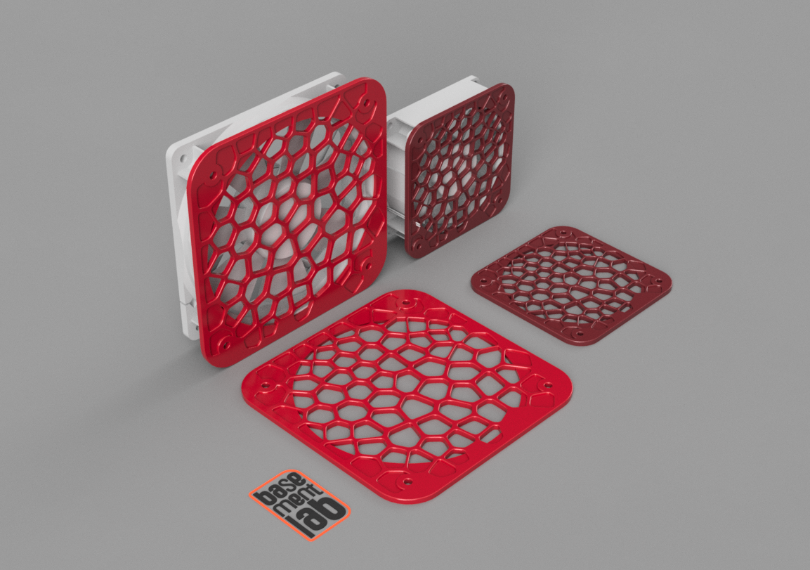Cooling Fan Cover Ø 80 / 120 mm Voronoi Design for Computer case/Rack/3d Printers