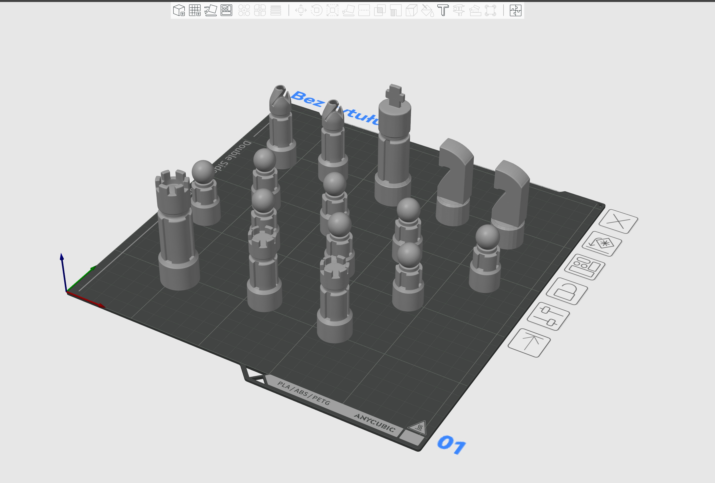 Miniatura 2 do modelo 3D Minimal Medieval Chess Set