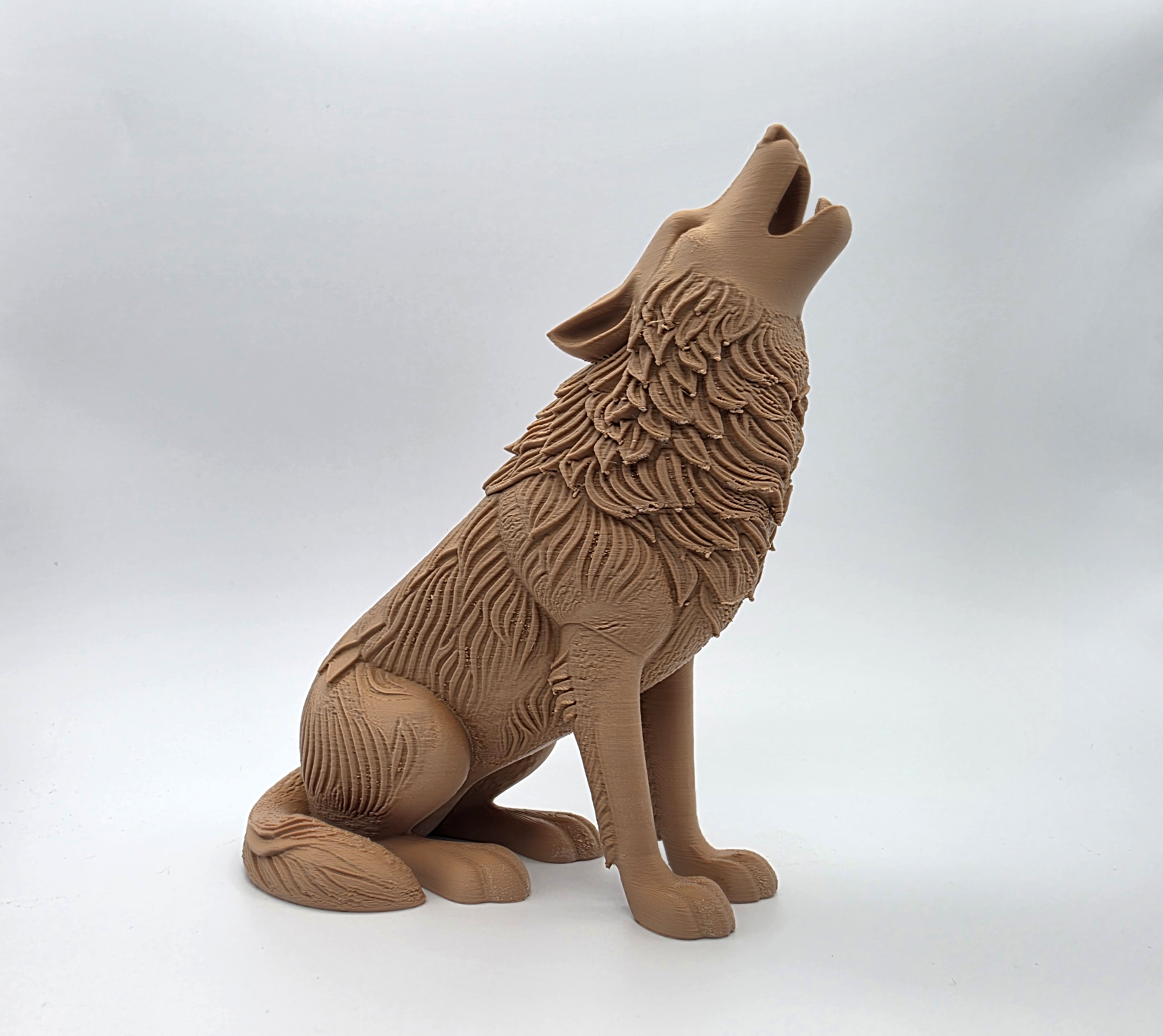 Miniatura 5 do modelo 3D Howling Wolf Statue