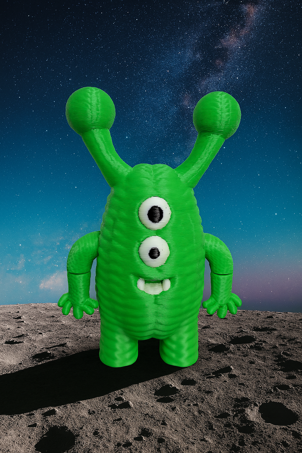 Adorable 2-Eyed Alien Knitted