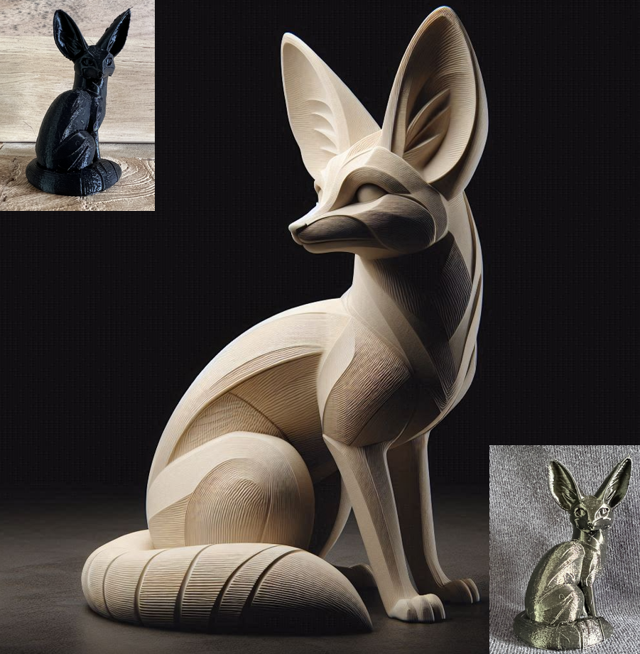 Fennec Abstract Sculpture