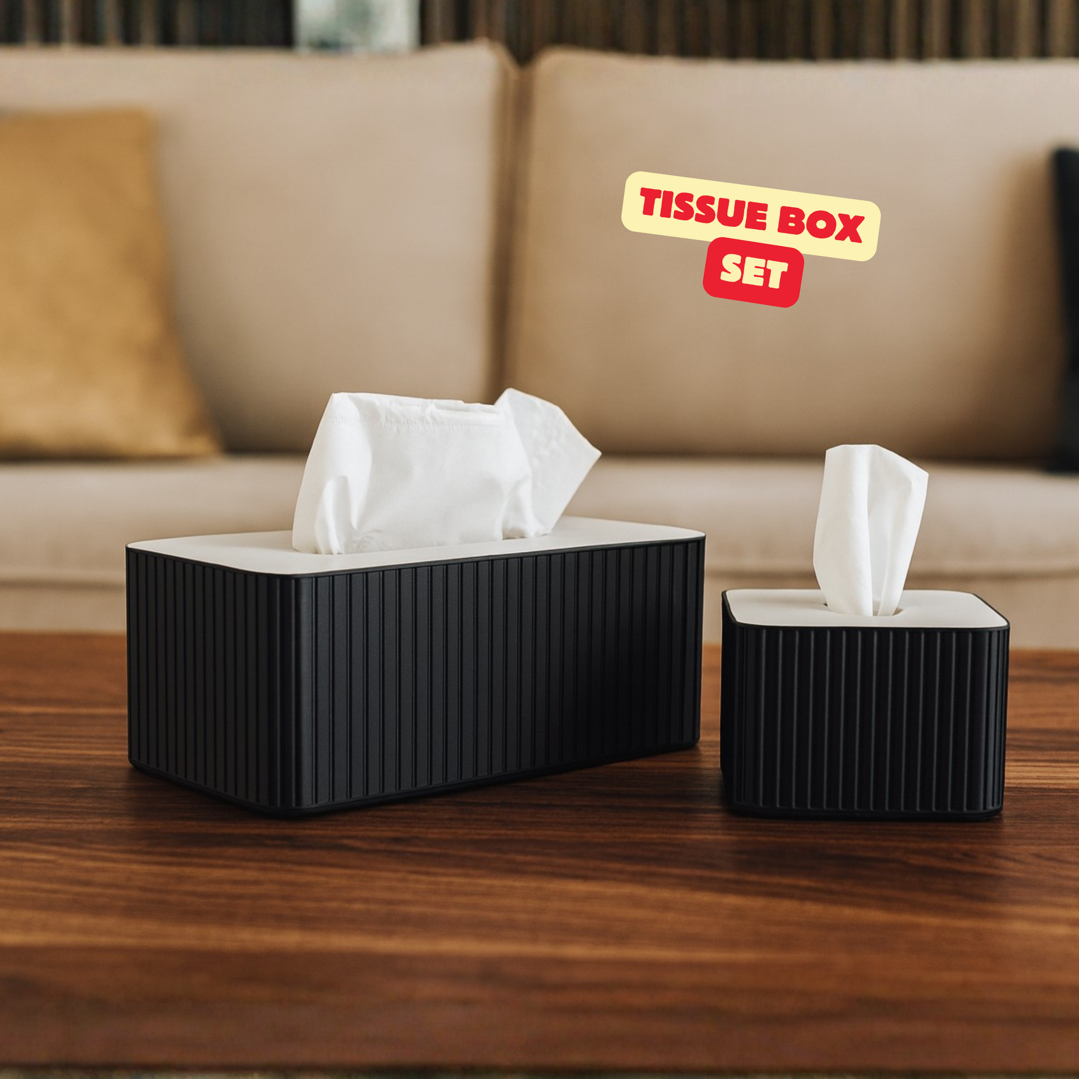 TISSUE BOX SET / TISSUE BOX ORGANIZER / HOMEDECOR / MODERN