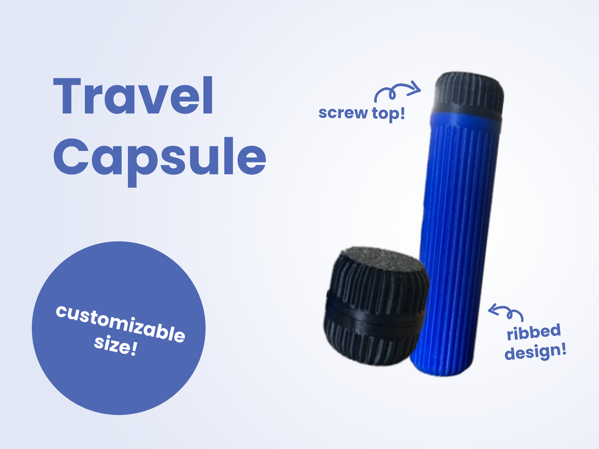 Completely Customizable Capsule Container