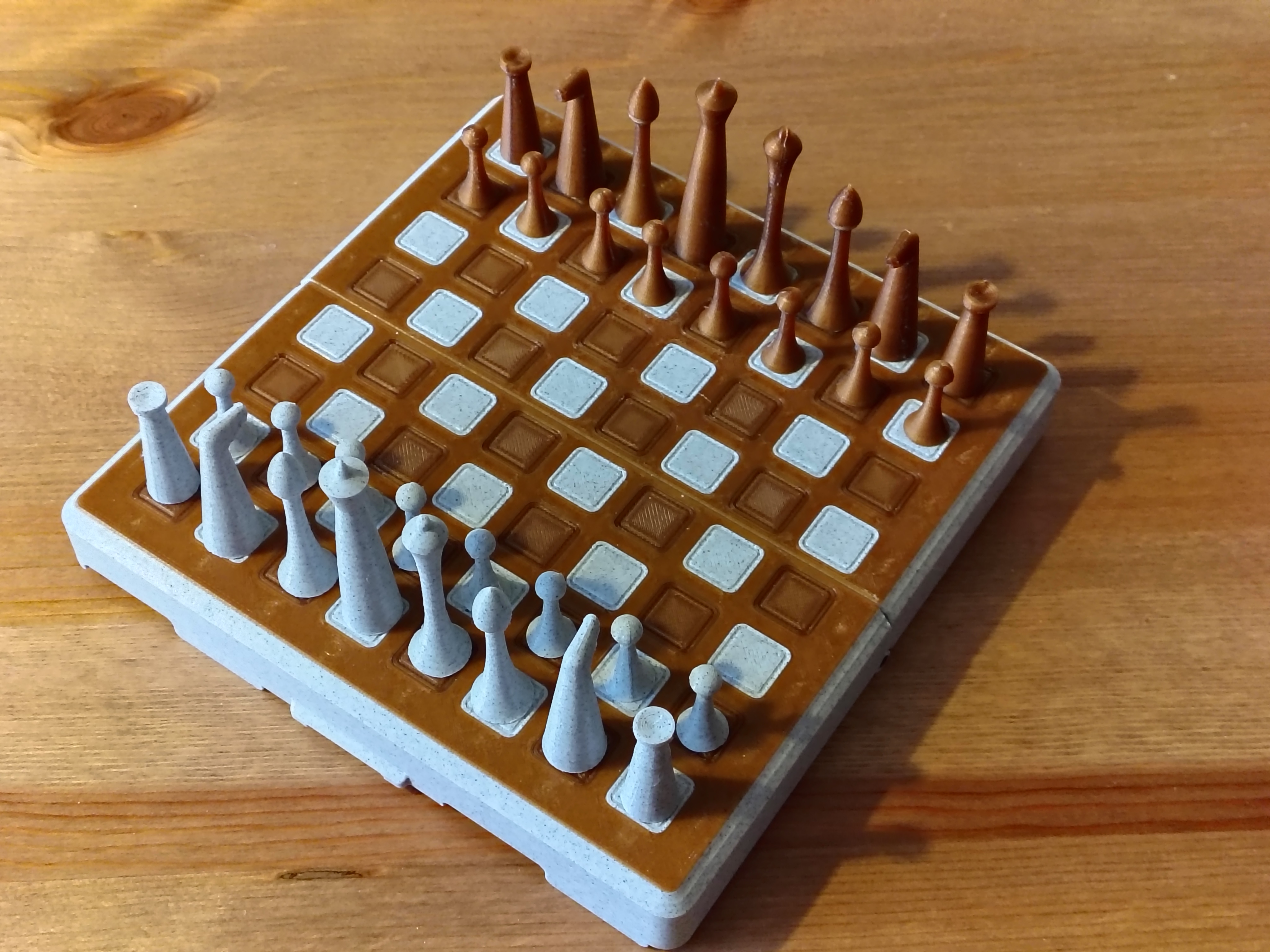 Hinged chessboard box