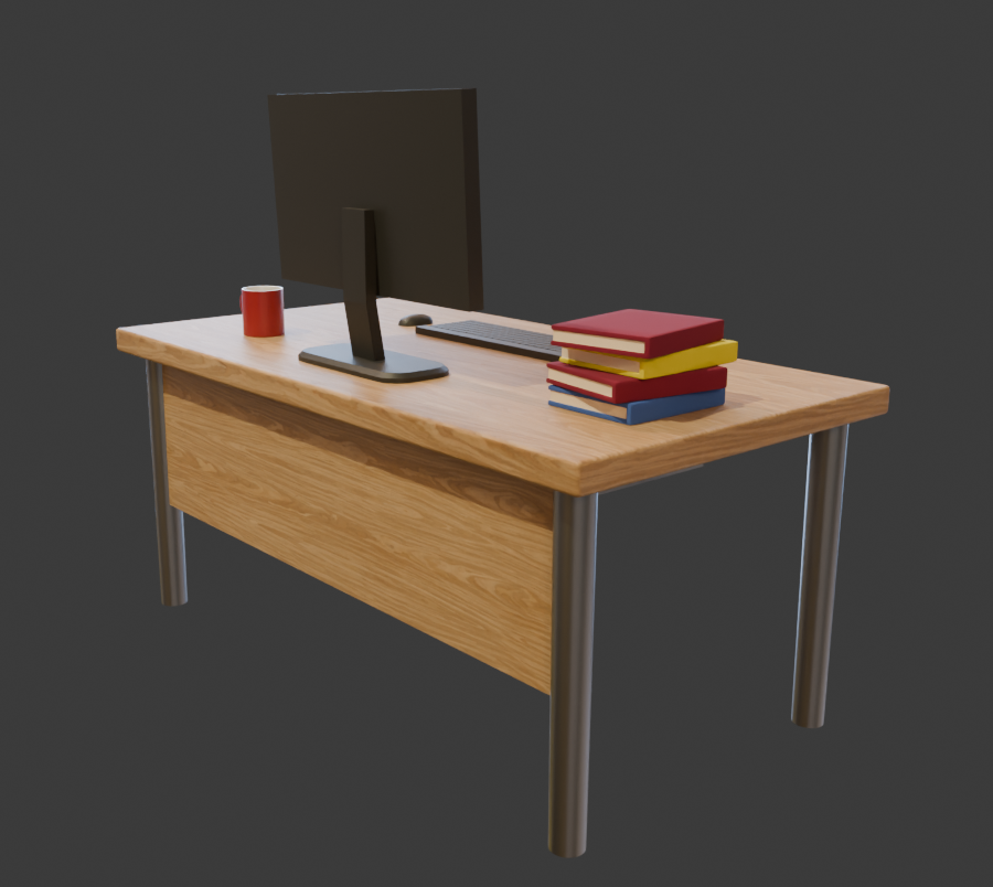 3D Desk Scene - Blender Project