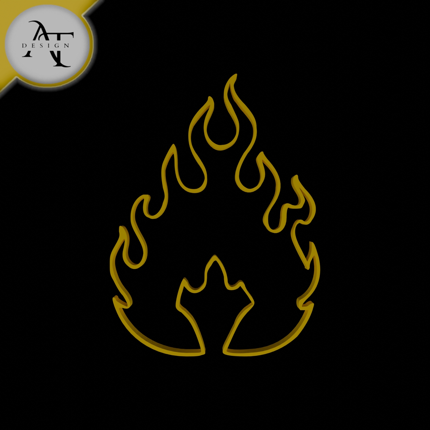 Simple Flame Symbol - 2D Art