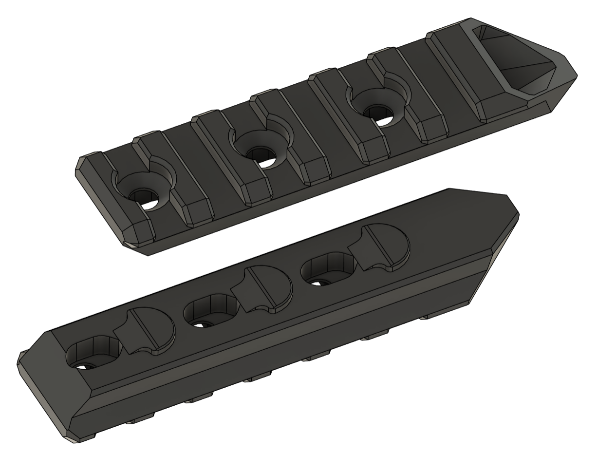 Parametrized KeyMod Picatinny Rail