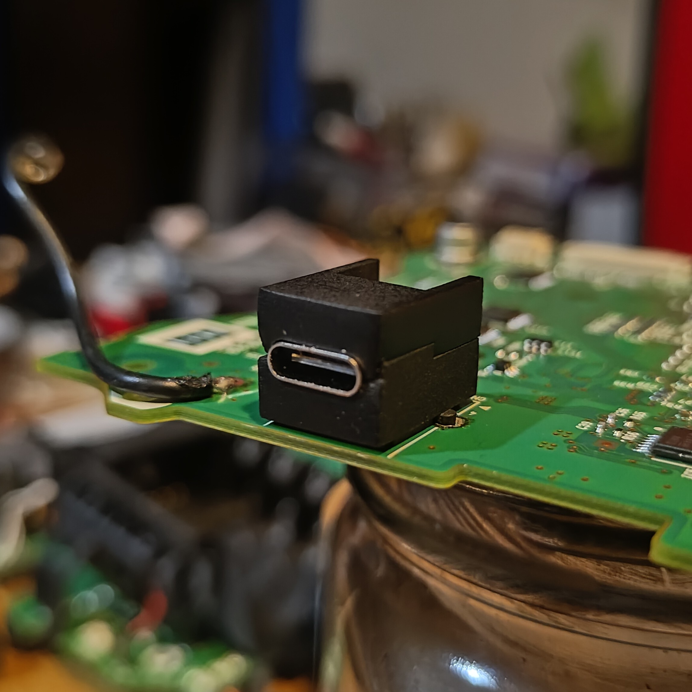 USB 2.0 Type B Female to USB-C PCB Upgrade Conversion Mount