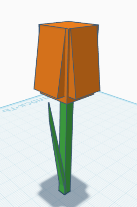 Orange tulip from grow a garden