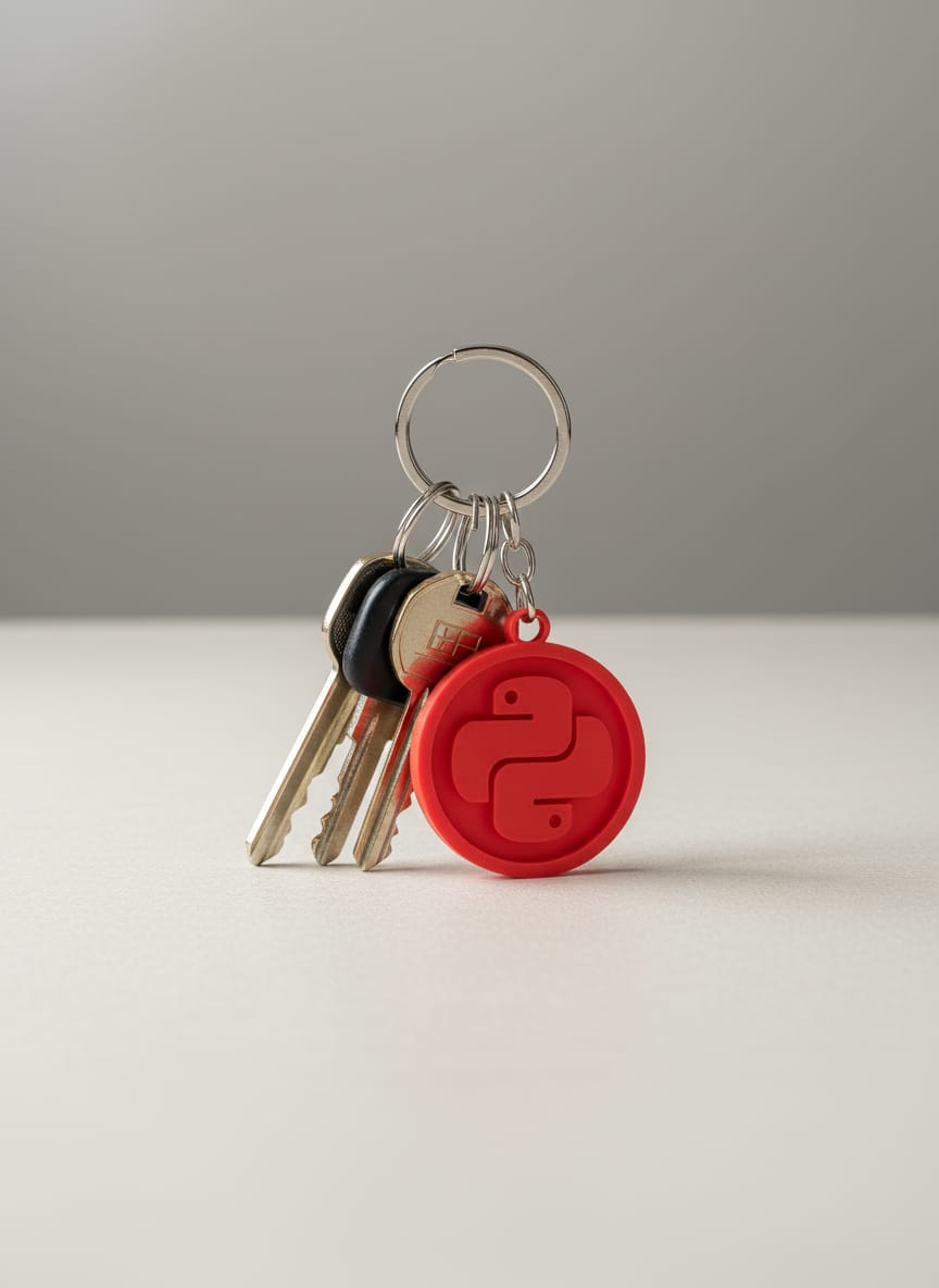 Python Logo Keychain – A Must-Have for Programmers & Tech Enthusiasts — miniatura 2