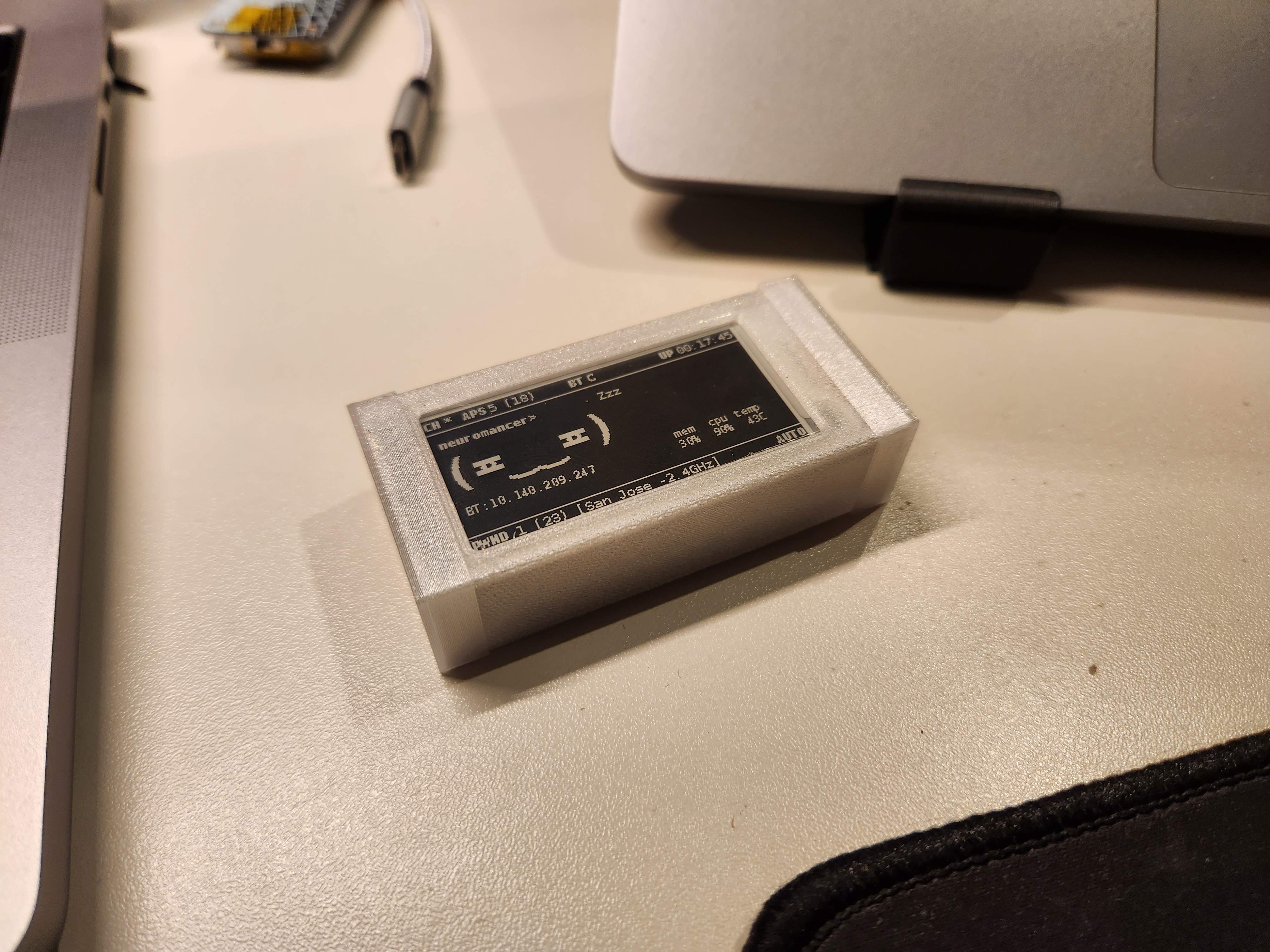 Print flat and fold case for Pi Zero WH with screen