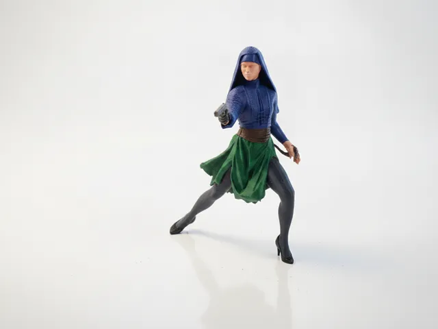 Nun Shooter Female Figurine Action 3D Printable
