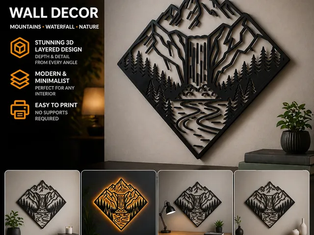 Universal waterfall wall decoration