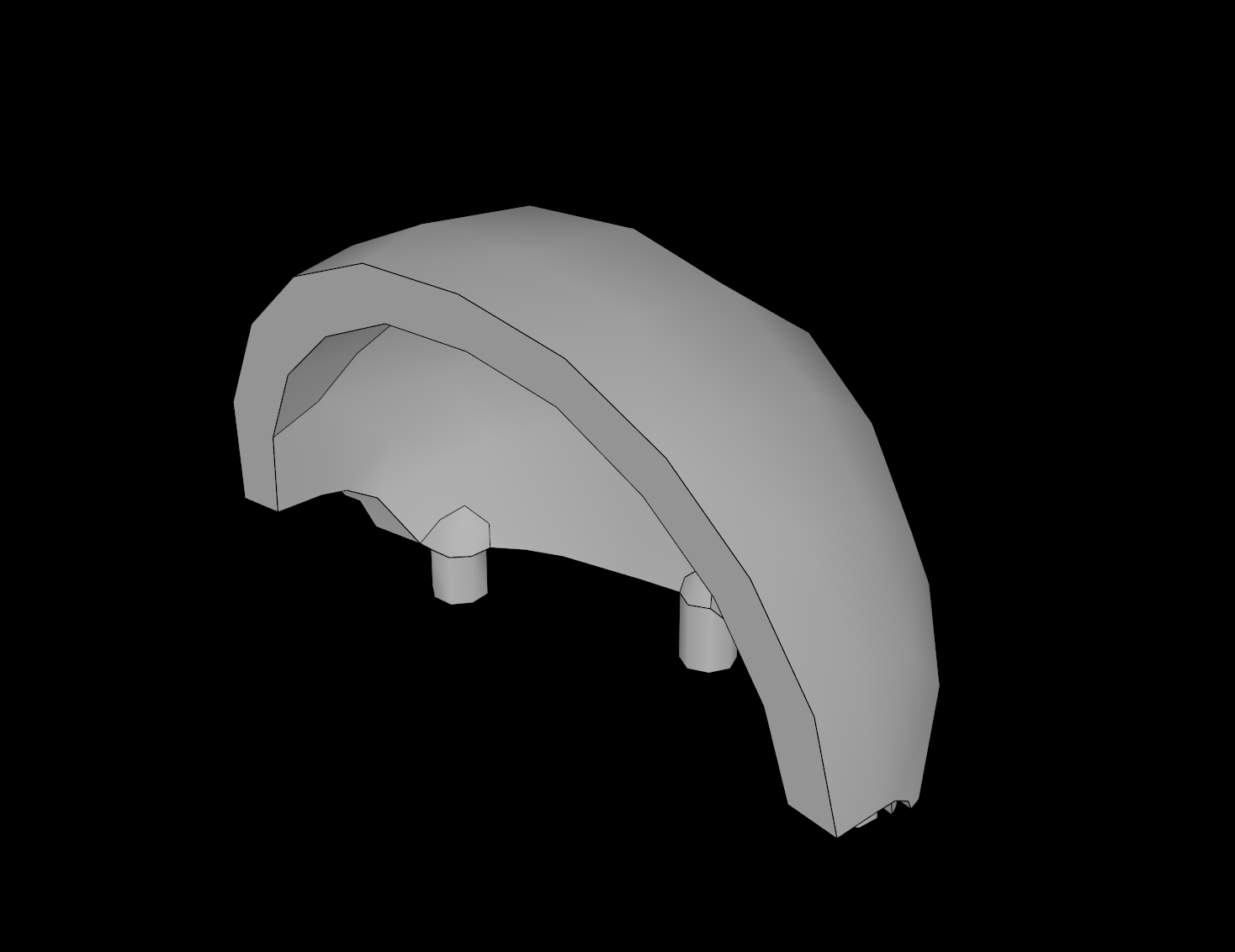 Lego Compatible (88066.dat) Minifig Spacesuit Rear Quarter Visor with Pegs (Buzz Lightyear)