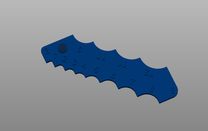 Radiusz sablon key holder 3D model thumbnail